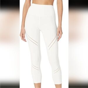 ALO Yoga High Waisted Cosmic Capri Legging in White Size Small Athleisure